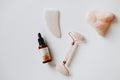 Luxury Rose Quartz Facial Roller and Gua Sha Set